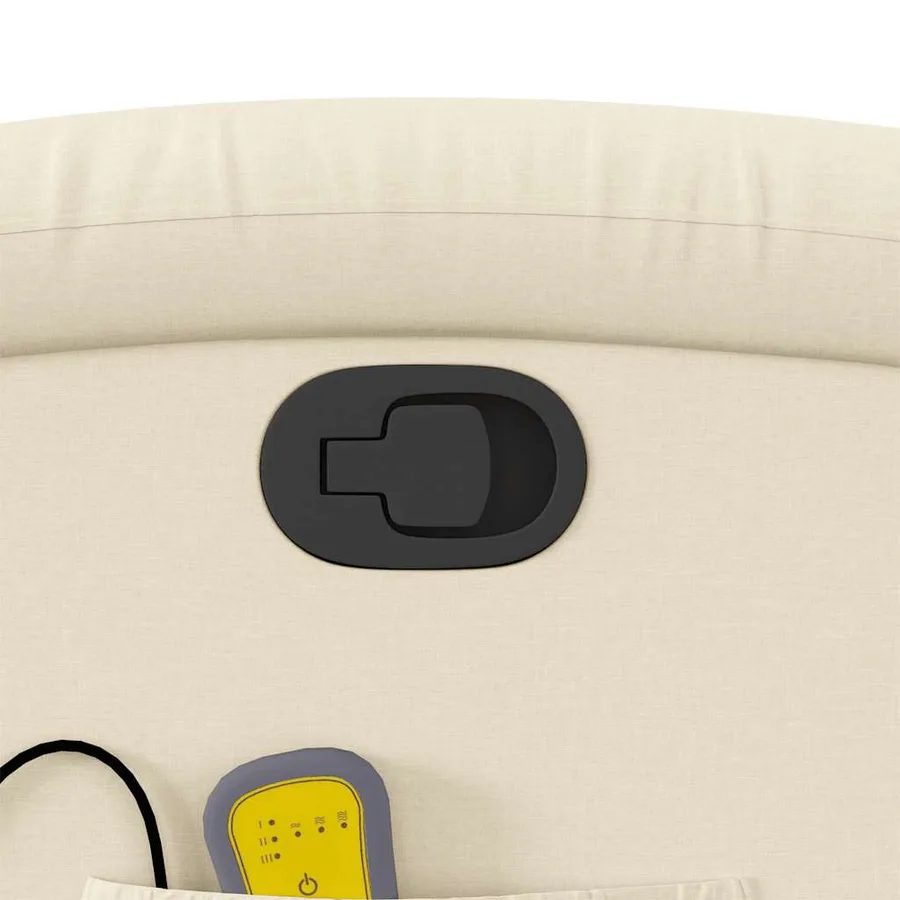 Fauteuil inclinable de massage Crème Tissu - 12