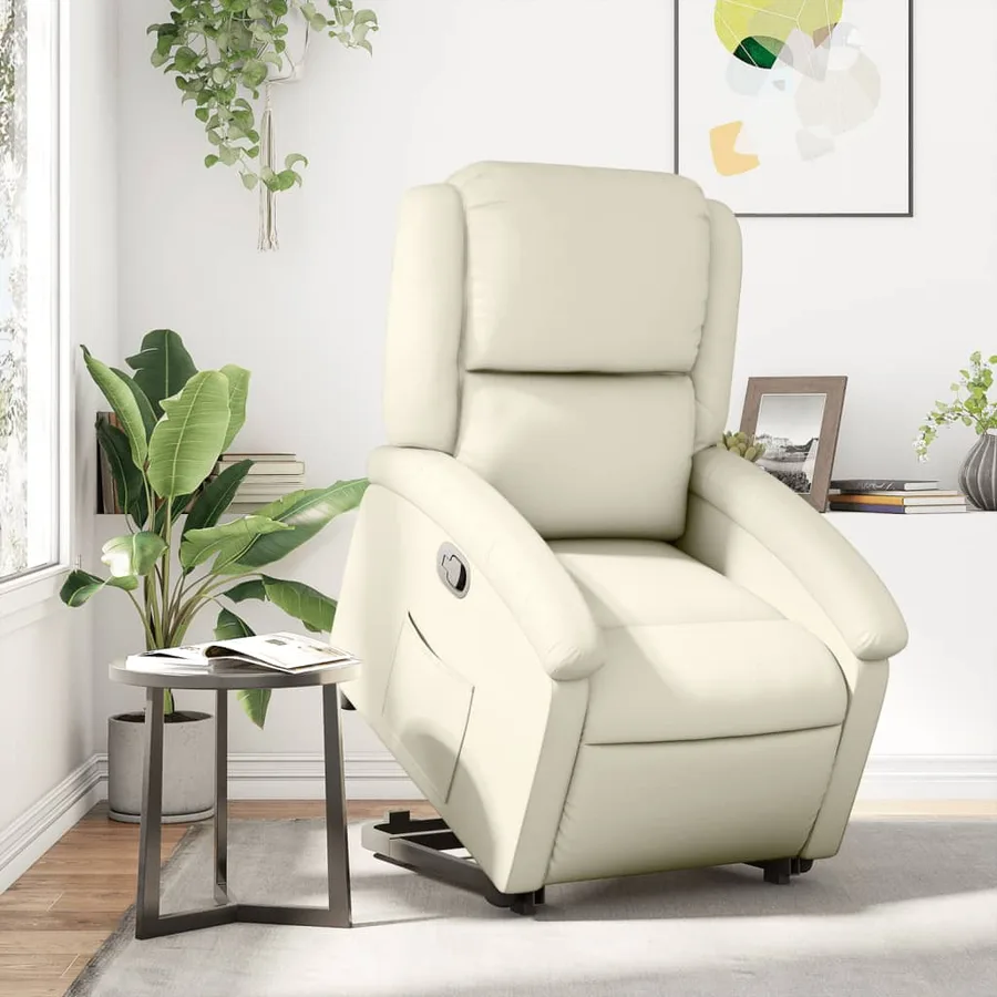 Fauteuil inclinable Crème Similicuir - 15