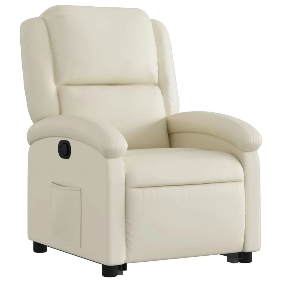 Fauteuil inclinable Crème Similicuir - 4