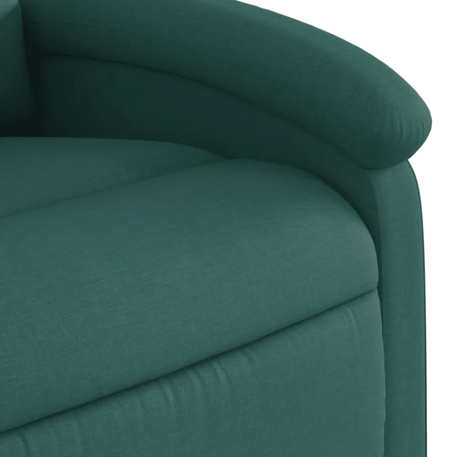 Fauteuil inclinable de massage Vert foncé Tissu - 11