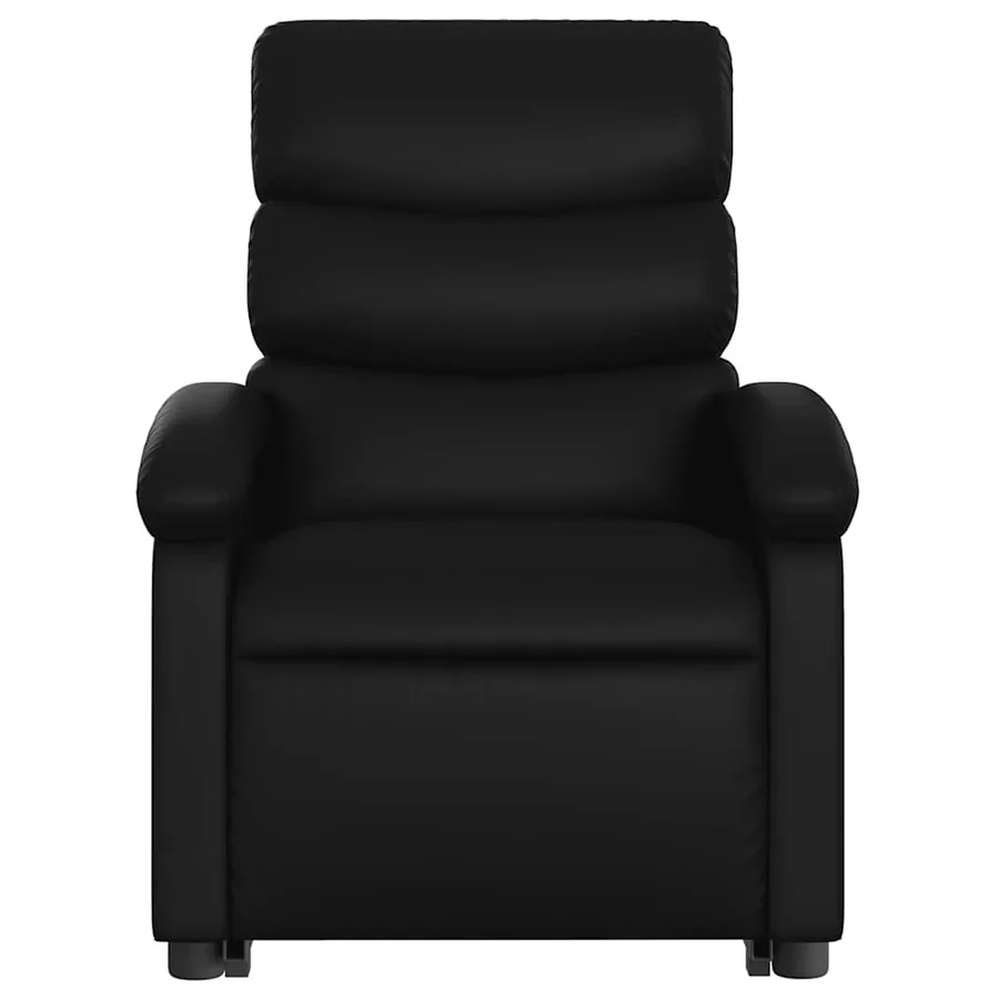 Fauteuil inclinable de massage Noir Similicuir - 9