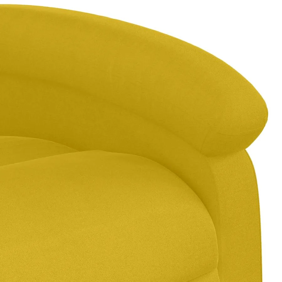 Fauteuil inclinable électrique jaune Velours - 12
