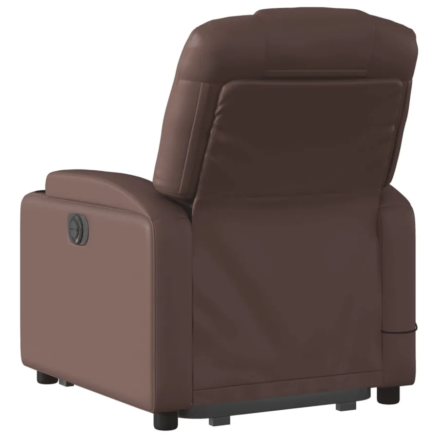 Fauteuil inclinable de massage Marron Similicuir - 5