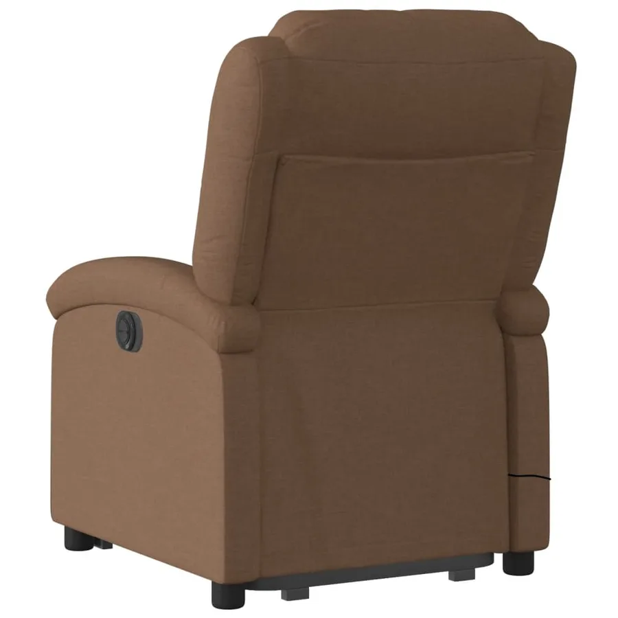 Fauteuil de massage inclinable Marron Tissu - 5
