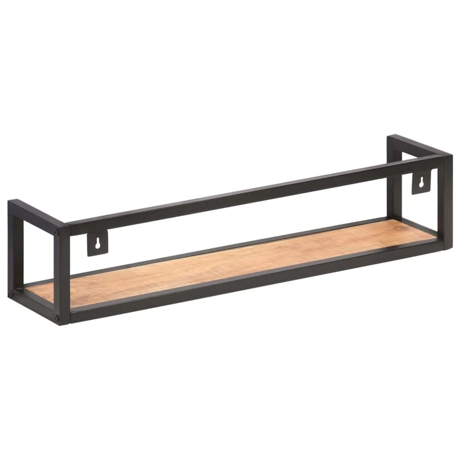 Étagères murales 2 pcs 80 cm Bois d'acacia massif - 4
