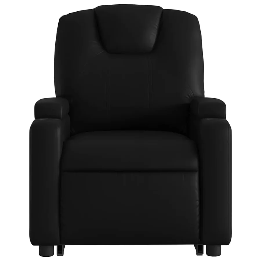 Fauteuil inclinable de massage électrique noir similicuir - 9