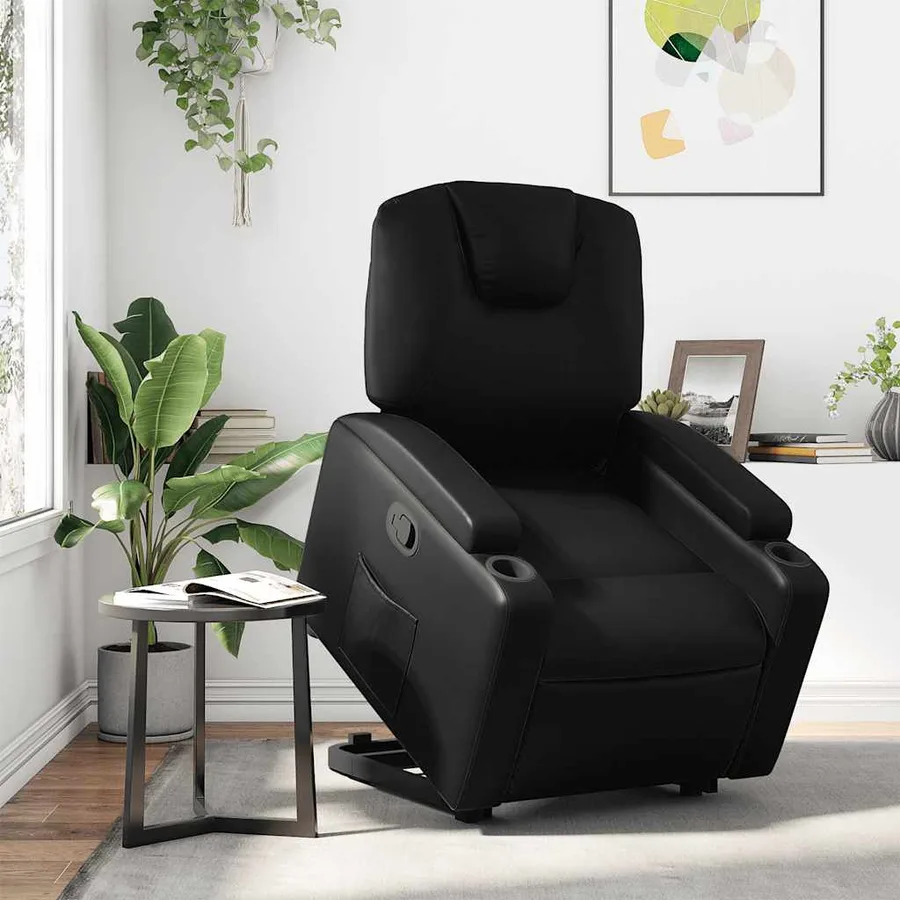 Fauteuil inclinable Noir Similicuir - 16