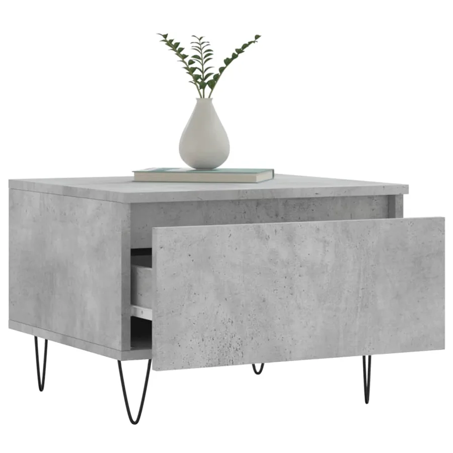 Tables basses 2 pcs gris béton 50x46x35 cm bois d'ingénierie - 4