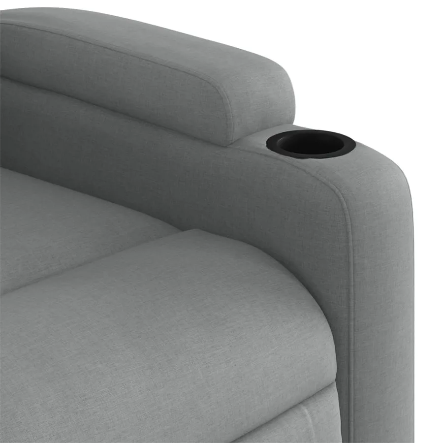 Fauteuil de massage inclinable Gris clair Tissu - 11