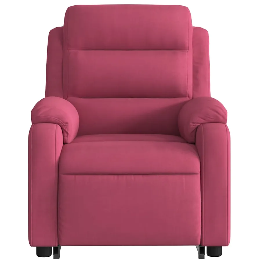 Fauteuil inclinable Rouge bordeaux Velours - 9