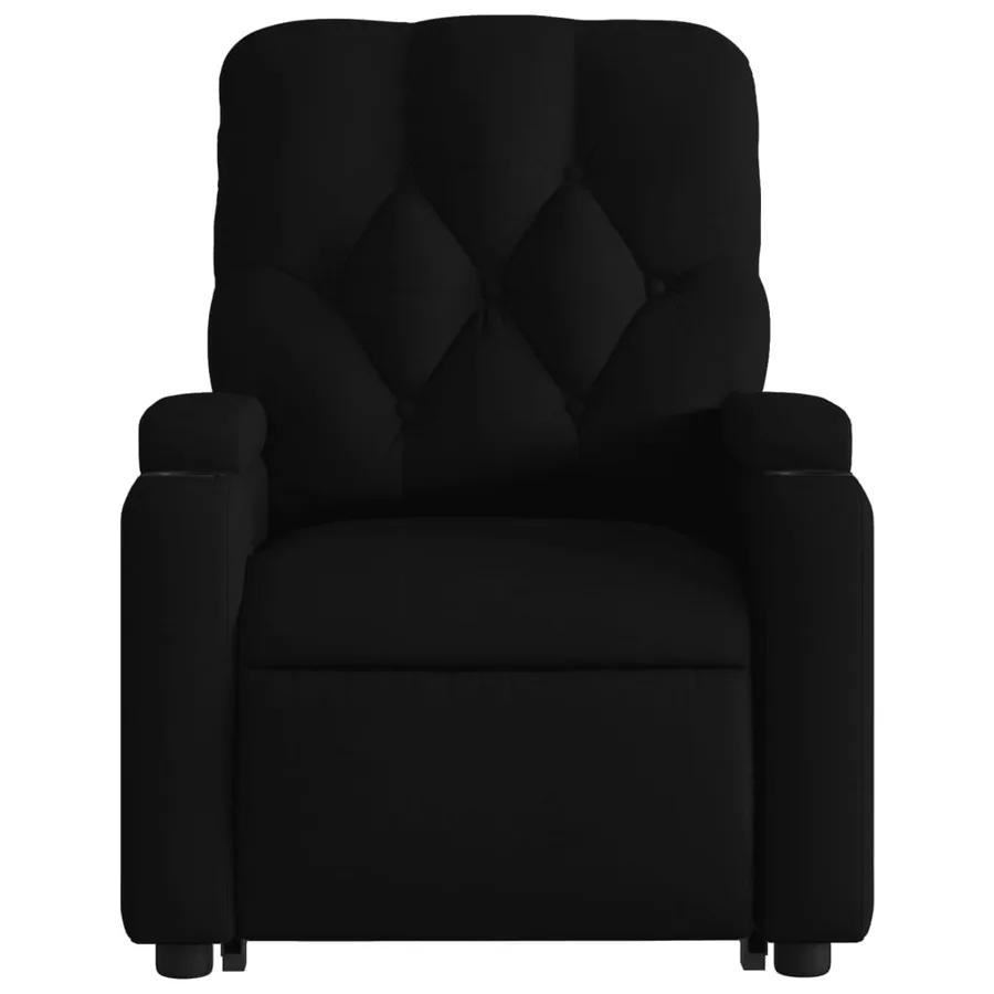 Fauteuil inclinable de massage électrique Noir Tissu - 9