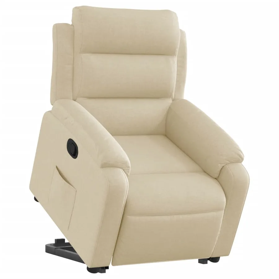 Fauteuil inclinable Crème Tissu - 3