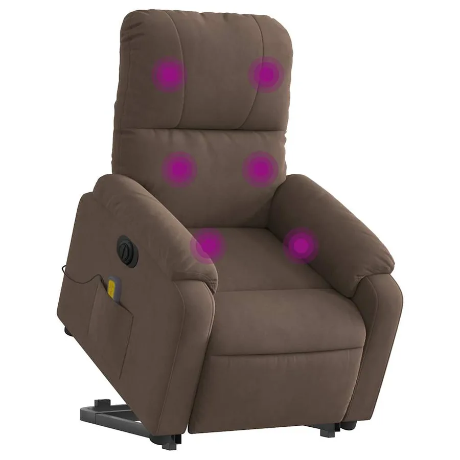 Fauteuil inclinable de massage électrique marron - 3
