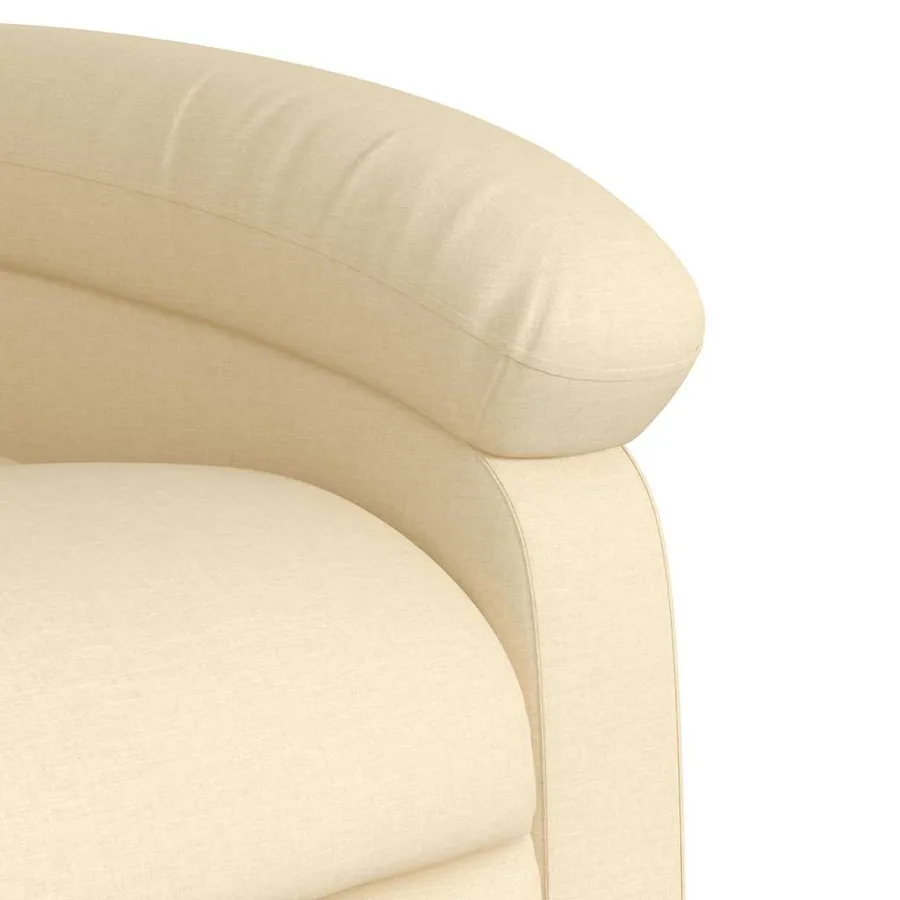 Fauteuil inclinable électrique crème tissu - 12