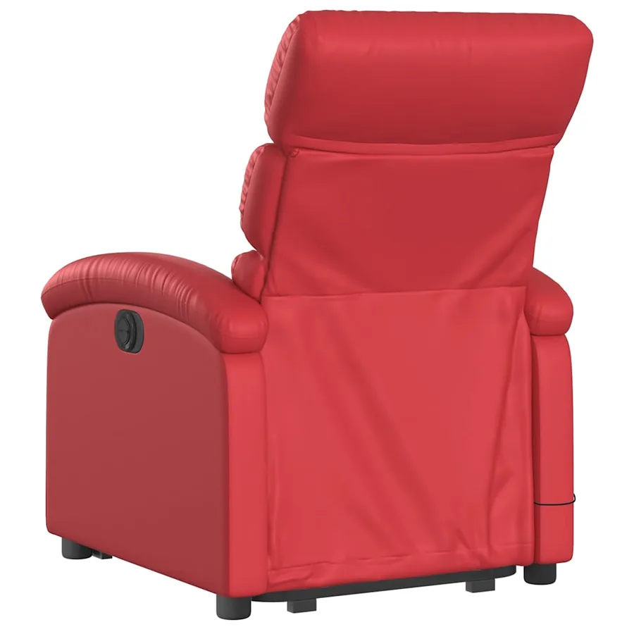 Fauteuil inclinable Rouge Similicuir - 5
