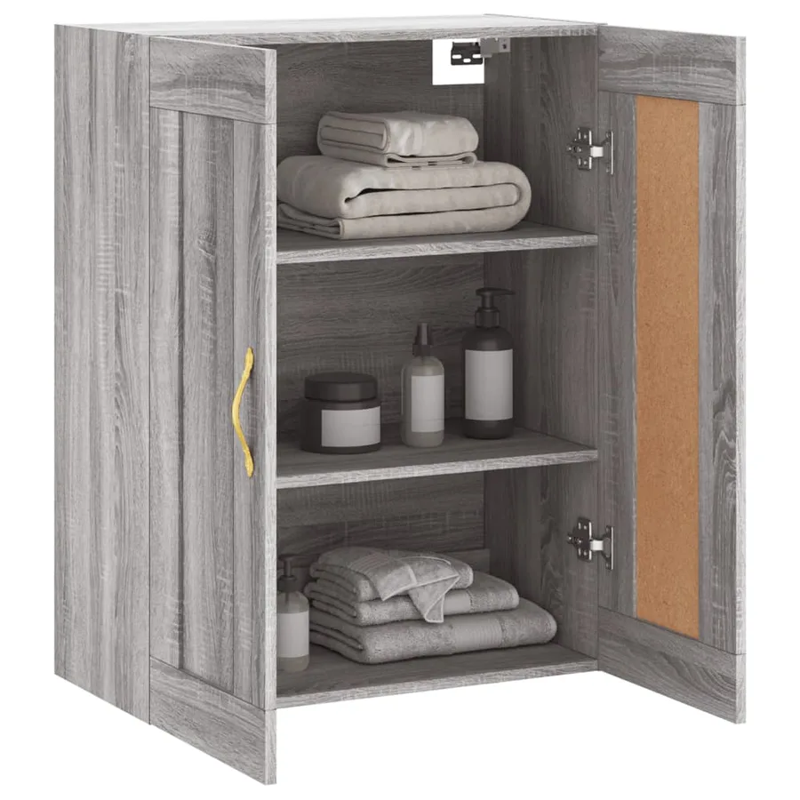 Armoire murale sonoma gris 69,5x34x90 cm bois d'ingénierie - 5