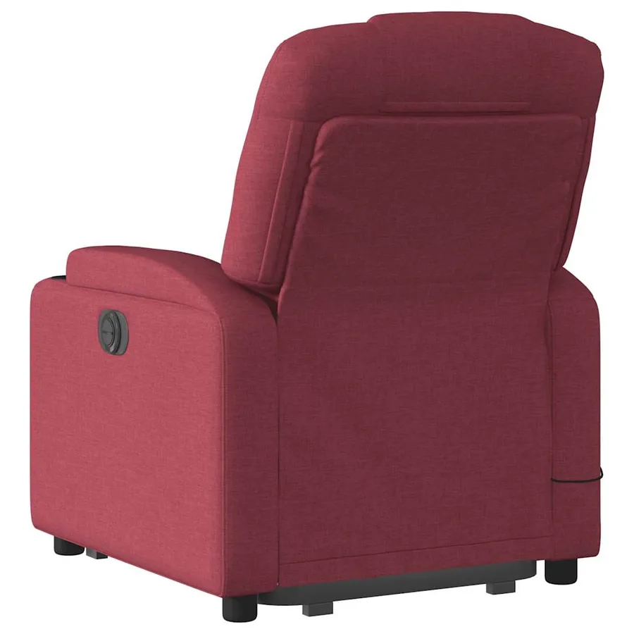 Fauteuil inclinable de massage électrique Rouge bordeaux Tissu - 5