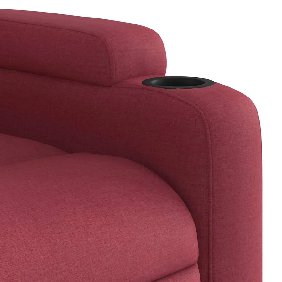 Fauteuil inclinable de massage électrique Rouge bordeaux Tissu - 12
