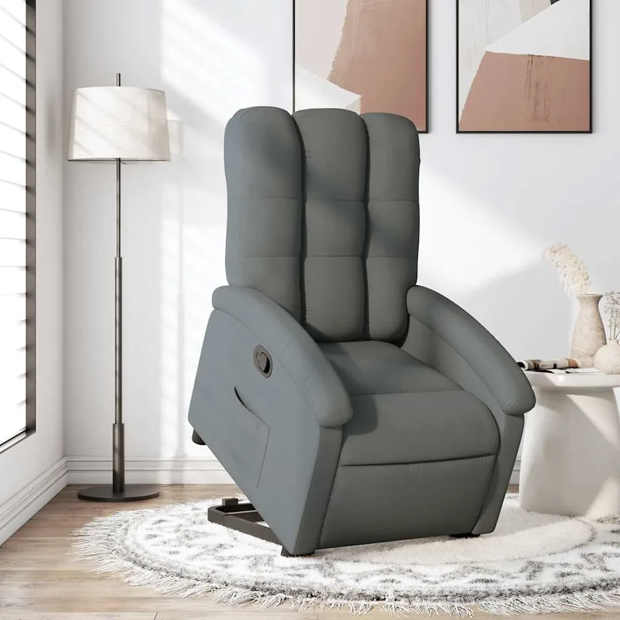 Fauteuil inclinable Gris foncé Tissu - 15