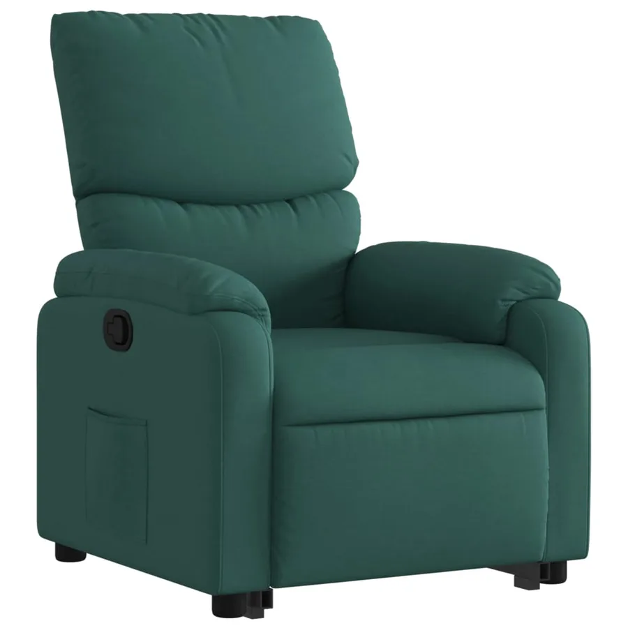 Fauteuil inclinable vert foncé tissu - 4