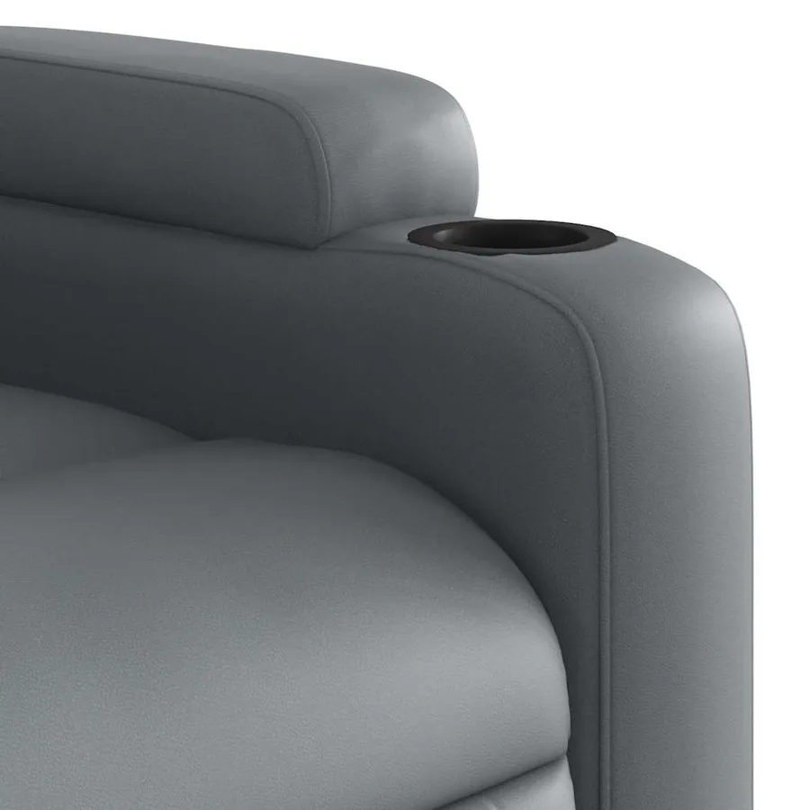 Fauteuil inclinable de massage Gris Similicuir - 11
