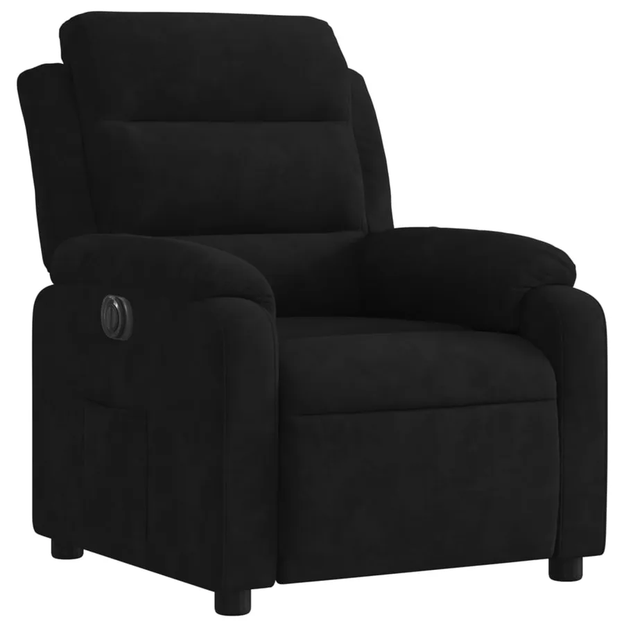 Fauteuil inclinable électrique noir velours - 3