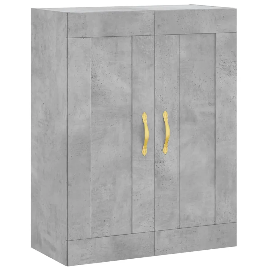 Armoire murale gris béton 69,5x34x90 cm bois d'ingénierie - 2