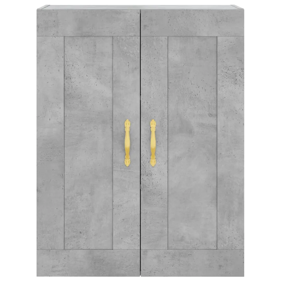 Armoire murale gris béton 69,5x34x90 cm bois d'ingénierie - 7