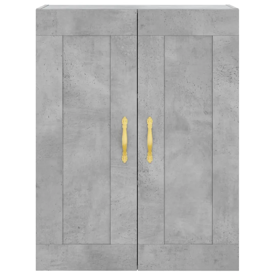 Buffet haut Gris béton 69,5x34x180 cm Bois d'ingénierie - 5