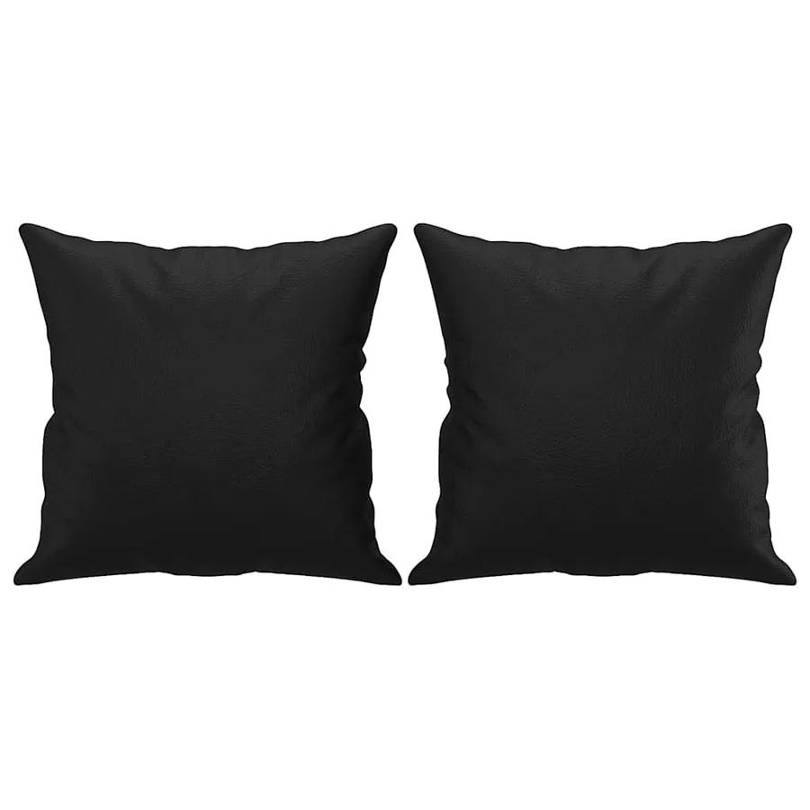Canapé 2 places avec oreillers décoratifs noir 120cm similicuir - 5
