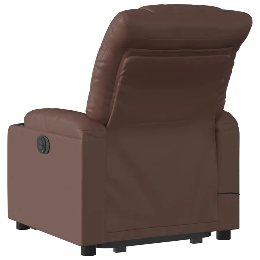 Fauteuil inclinable de massage Marron Similicuir - 5