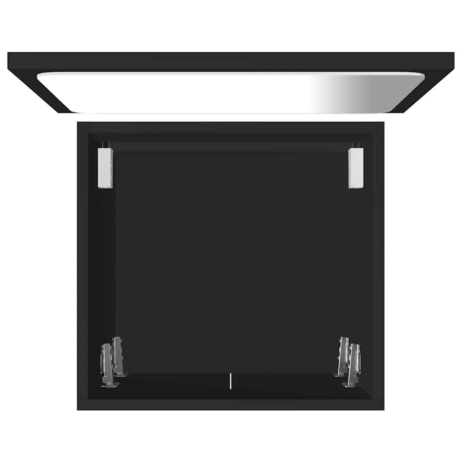 Ensemble de meubles de salle de bain 2 pcs Noir Aggloméré - 11
