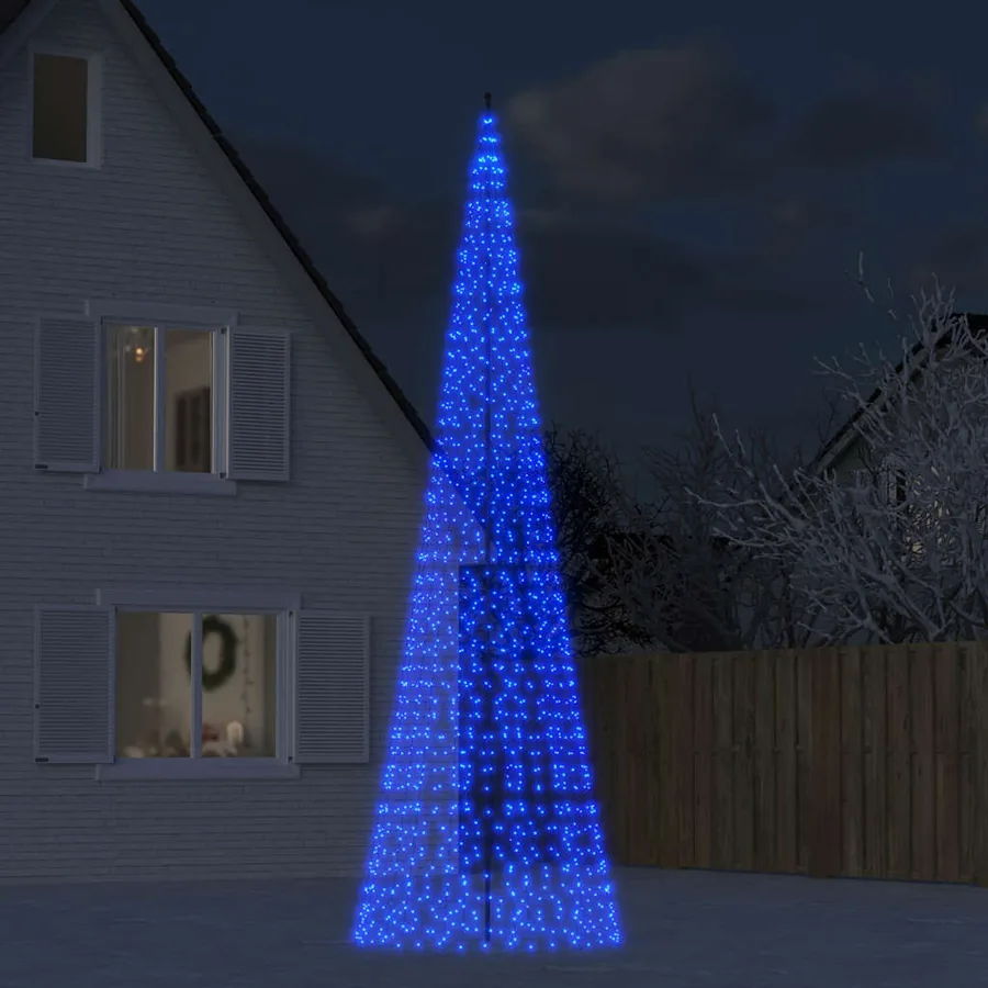 Sapin de Noël à LED 1534 LED bleu 500 cm