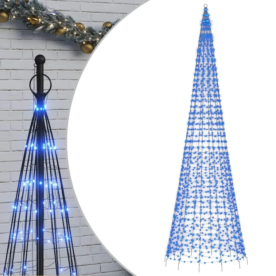 Sapin de Noël à LED 1534 LED bleu 500 cm - 2