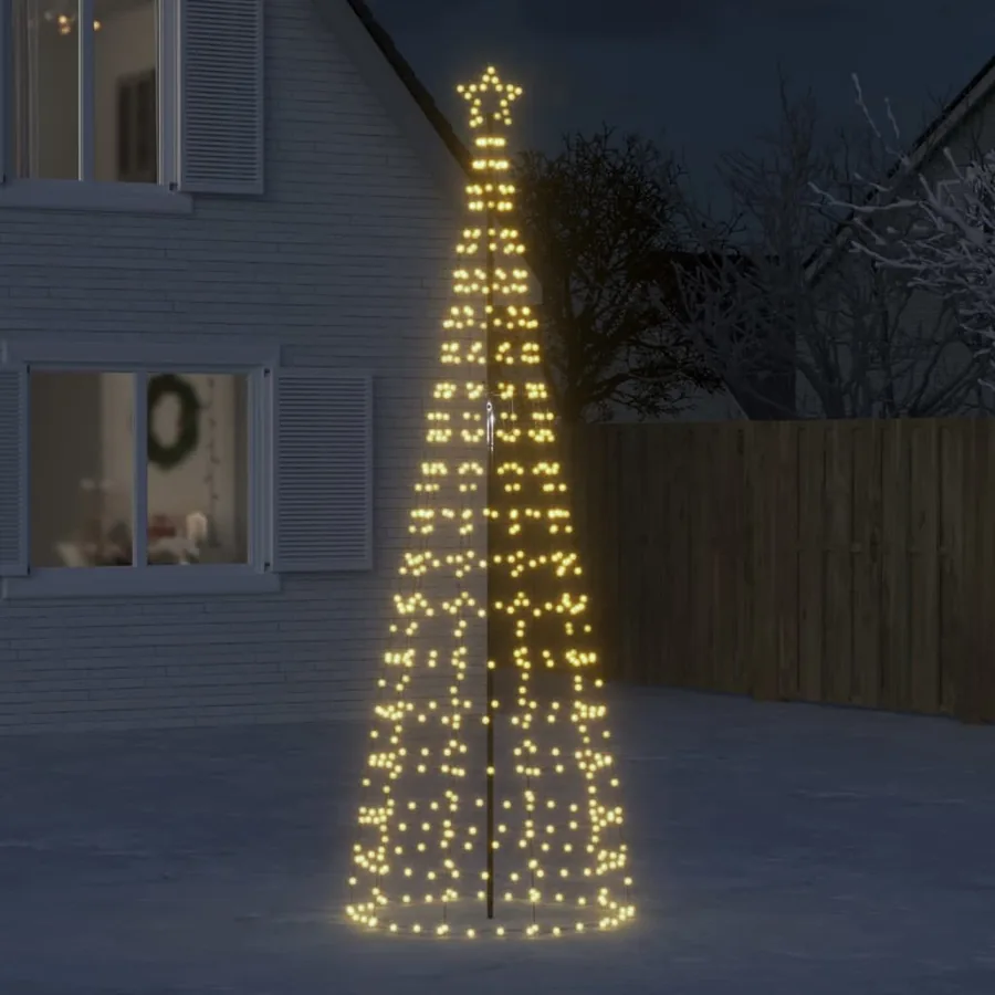 Sapin de Noël à LED avec piquets 570 LED blanc chaud 300 cm