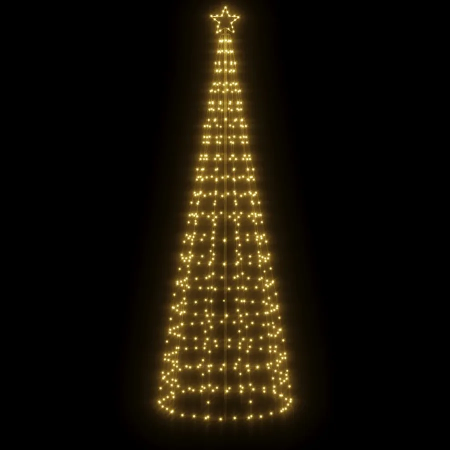 Sapin de Noël à LED avec piquets 570 LED blanc chaud 300 cm - 3