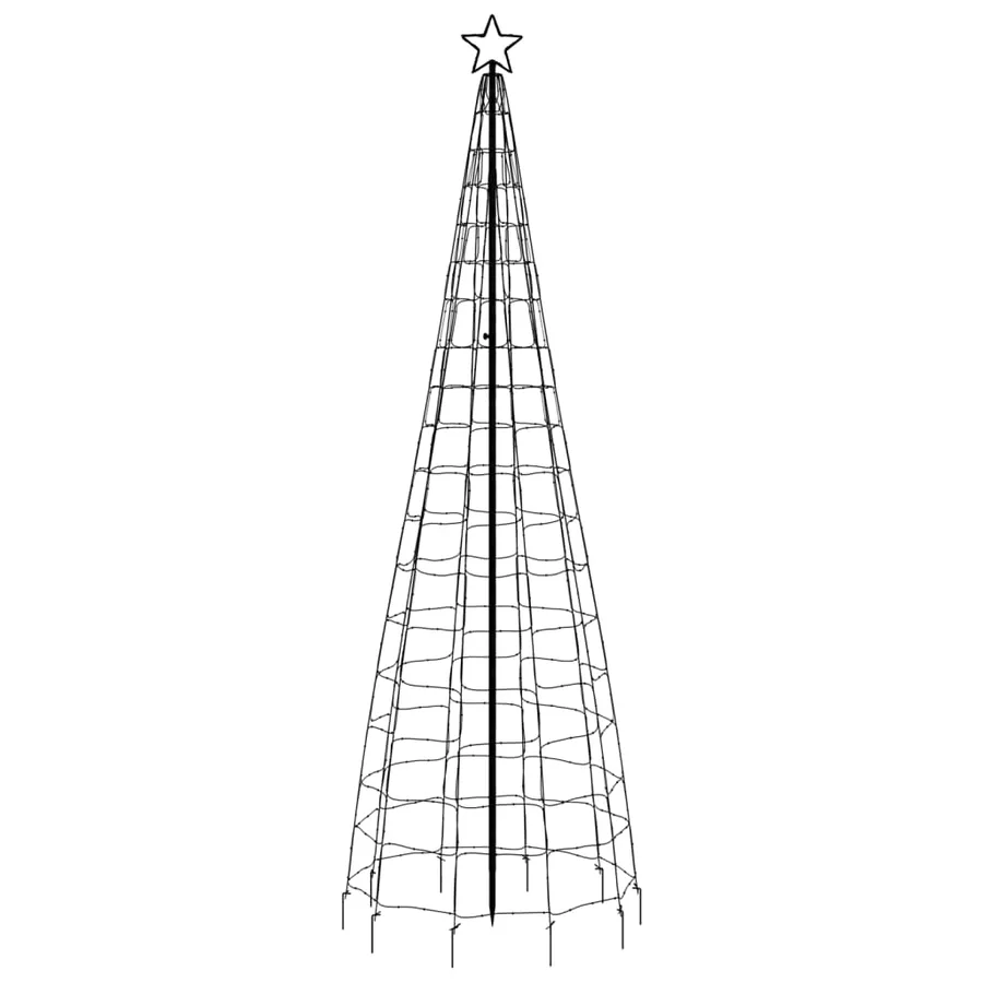 Sapin de Noël à LED avec piquets 570 LED blanc chaud 300 cm - 5