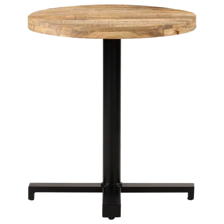 Table de bistro Ronde Ø70x75 cm Bois de manguier brut - 2