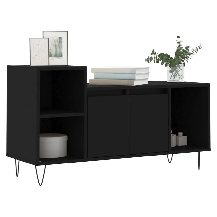 Meuble TV Noir 100x35x55 cm Bois d'ingénierie - 3