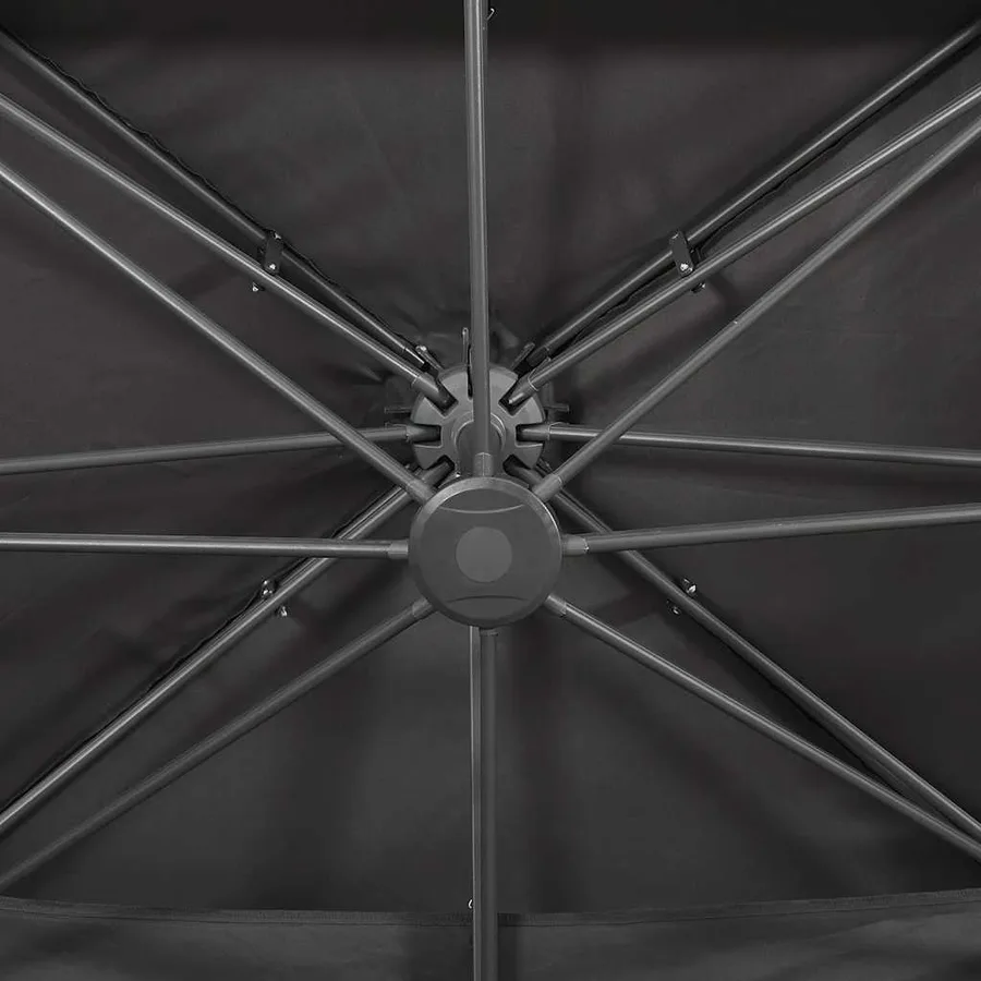 Parasol de jardin déporté avec double plateau Anthracite 400 x 300 cm - 7