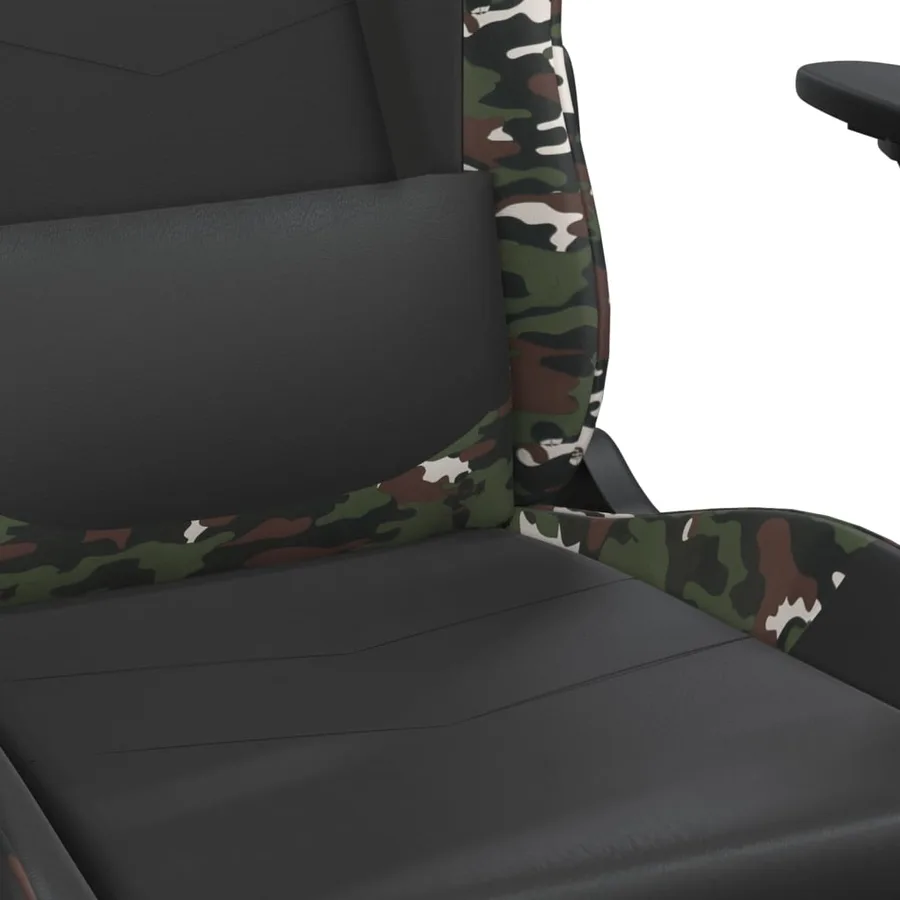 Chaise de jeu de massage Noir et camouflage Similicuir - 8