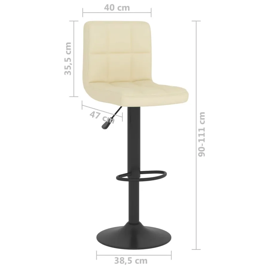 Tabouret de bar Crème Tissu - 9