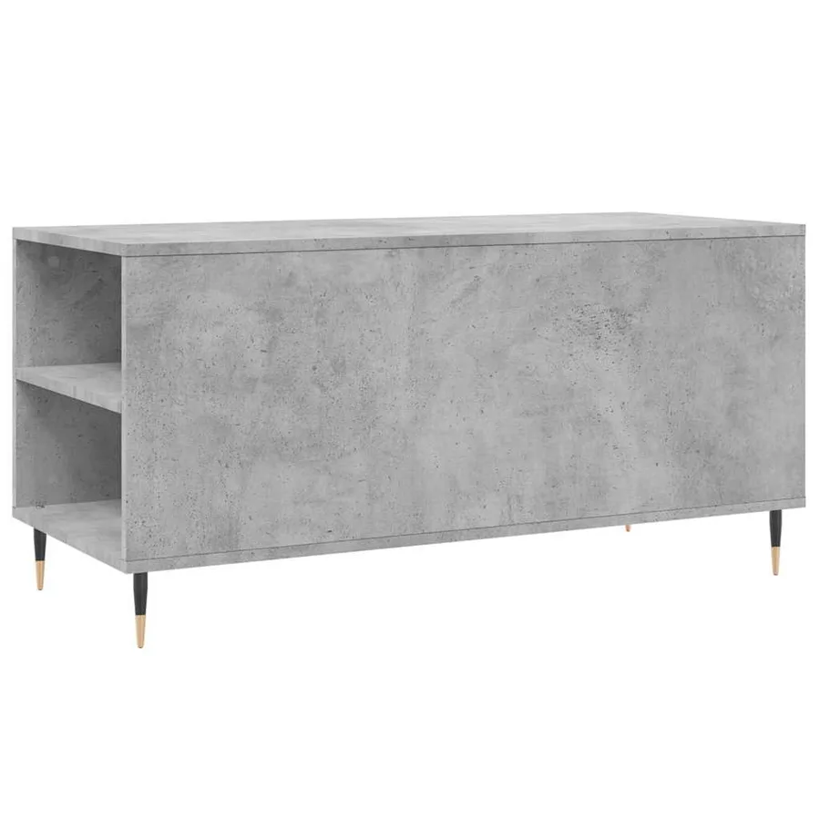 Table basse gris béton 102x44,5x50 cm bois d'ingénierie - 8