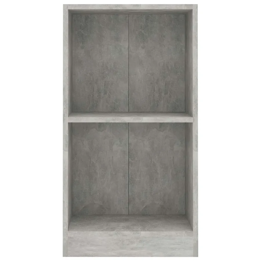 Bibliothèque gris béton 40x24x75 cm bois d'ingénierie - 3