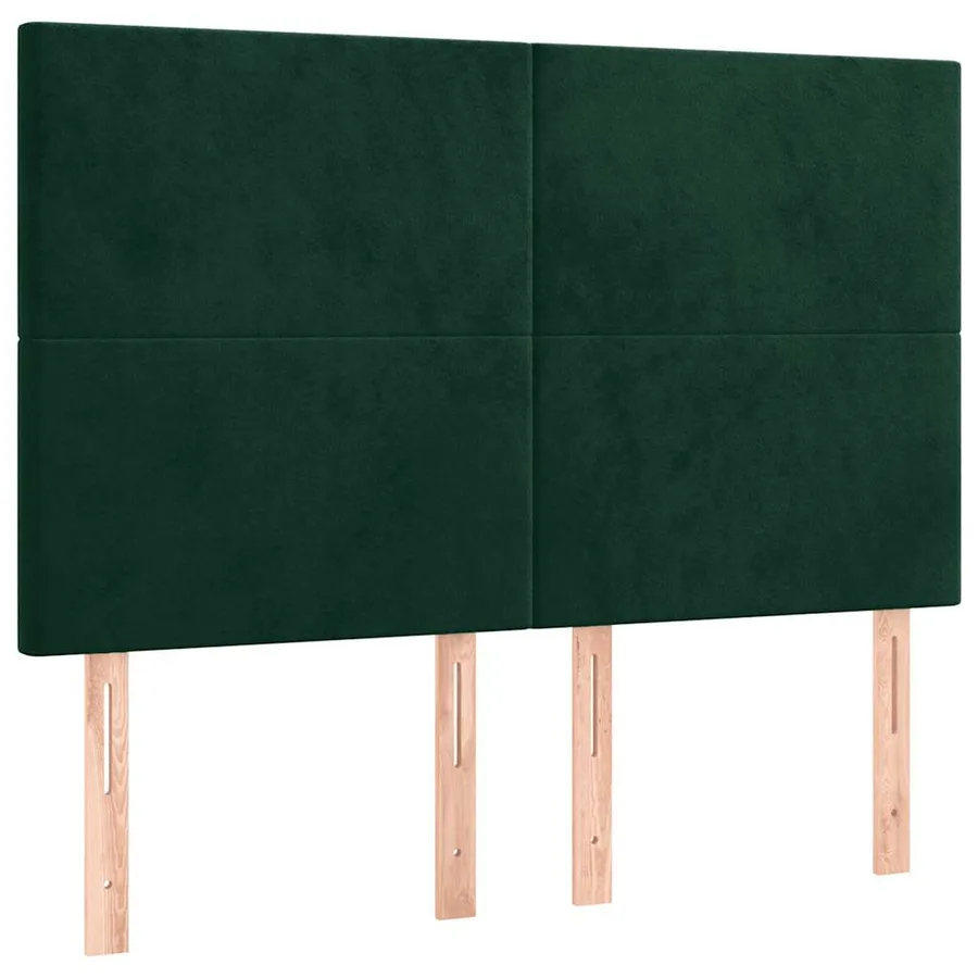 Tête de lit à LED Vert foncé 144x5x118/128 cm Velours - 4