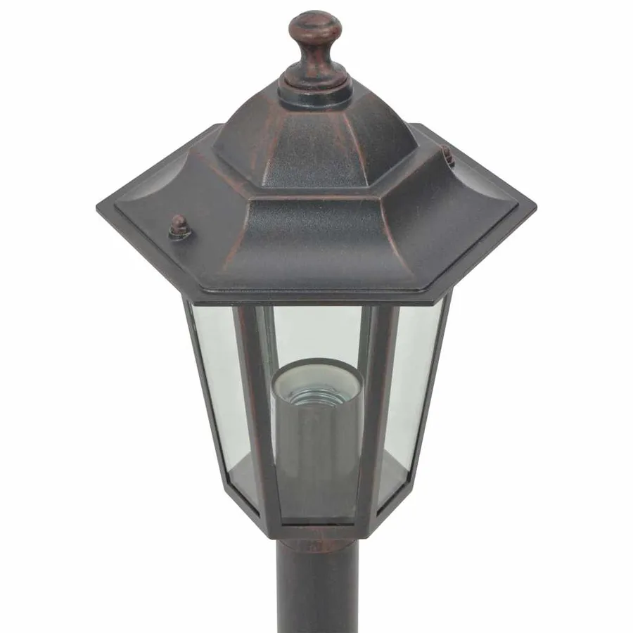 Lampe de jardin à piquet 6 pcs E27 110 cm Aluminium Bronze - 6