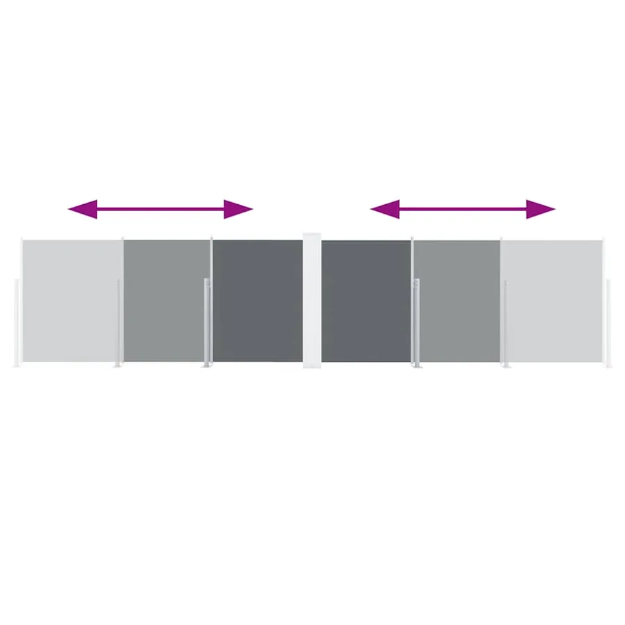 Auvent latéral rétractable Anthracite 120 x 600 cm - 6