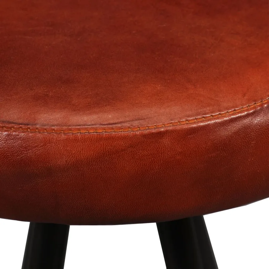 Ensemble de bar 9 pcs Bois de récupération et cuir véritable - 11