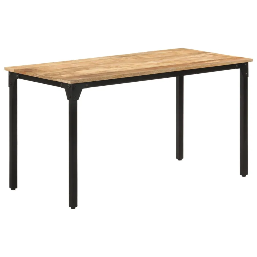 Table de salle à manger 140x70x76 cm Bois de manguier brut - 11