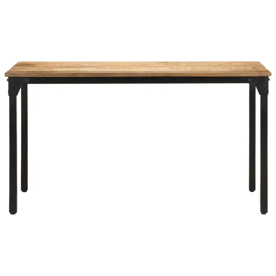 Table de salle à manger 140x70x76 cm Bois de manguier brut - 2